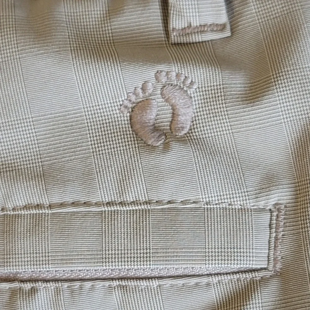 Hang Ten Hybrid Shorts Mens 32 Khaki‎ Tan Glen Plaid Stretch Quick Dry Casual